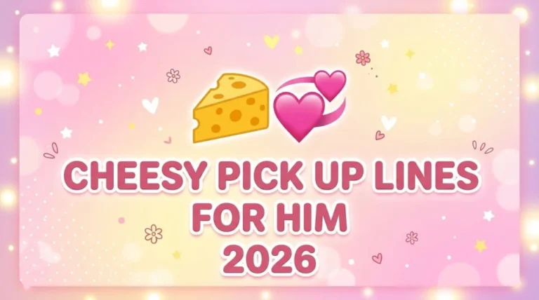 Cheesy Pick Up Lines for Him