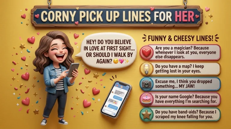 Corny Pick Up Lines for Her