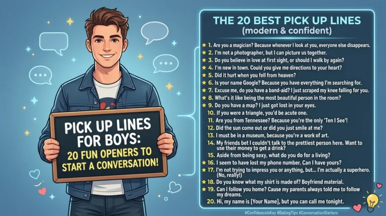 Pick Up Lines for Boys
