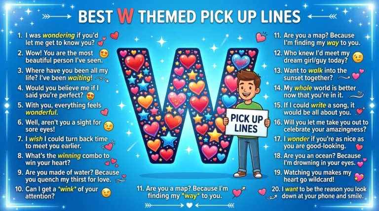 W Pick Up Lines