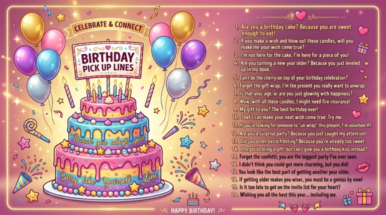 Birthday Pick Up Lines