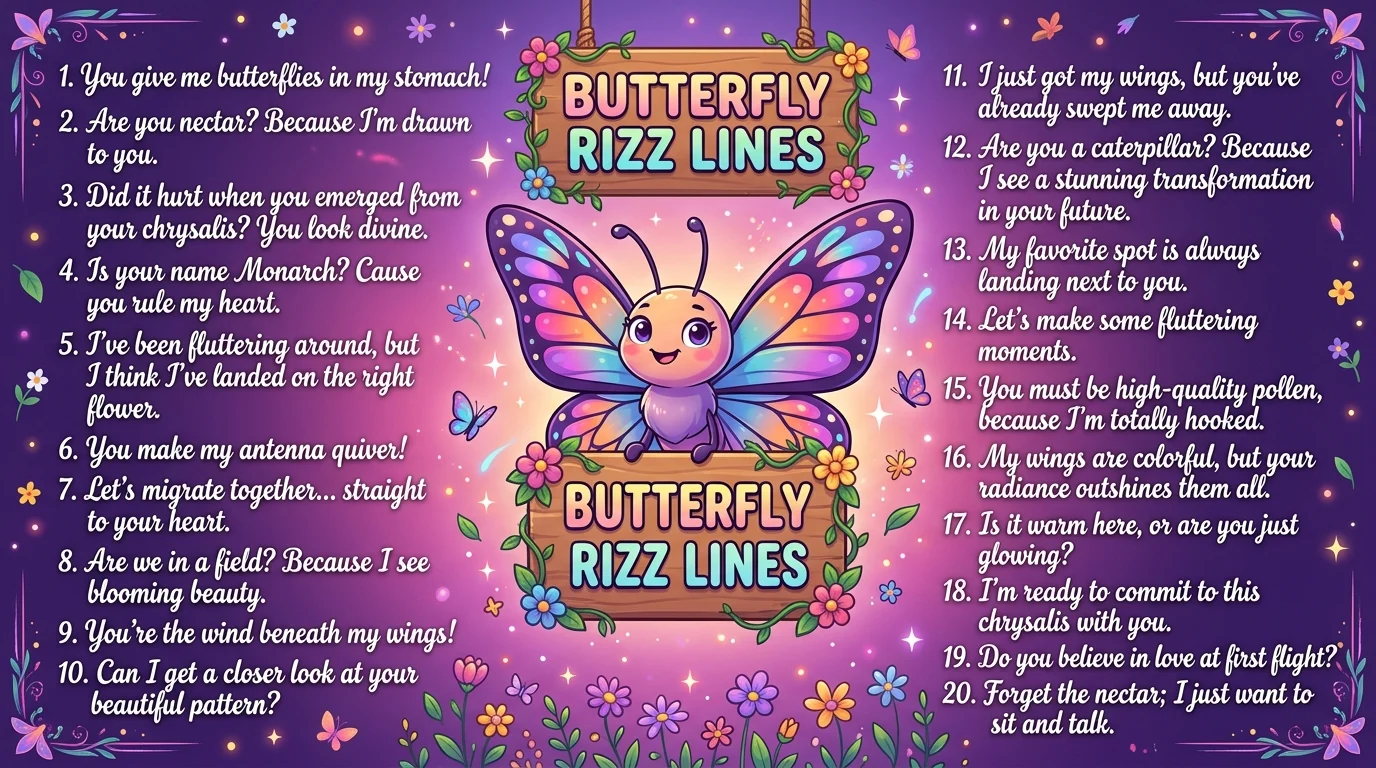 Butterfly Rizz Lines