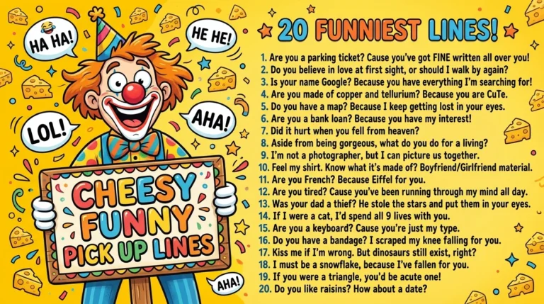Cheesy Funny Pick Up Lines