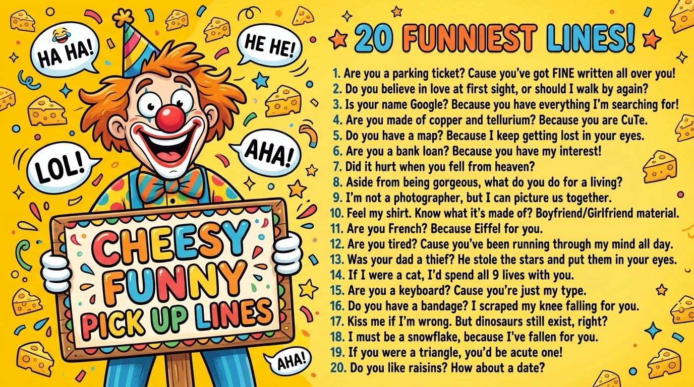 Cheesy Funny Pick Up Lines