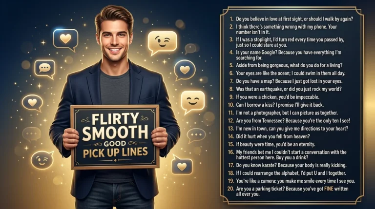 Flirty Smooth Good Pick Up Lines
