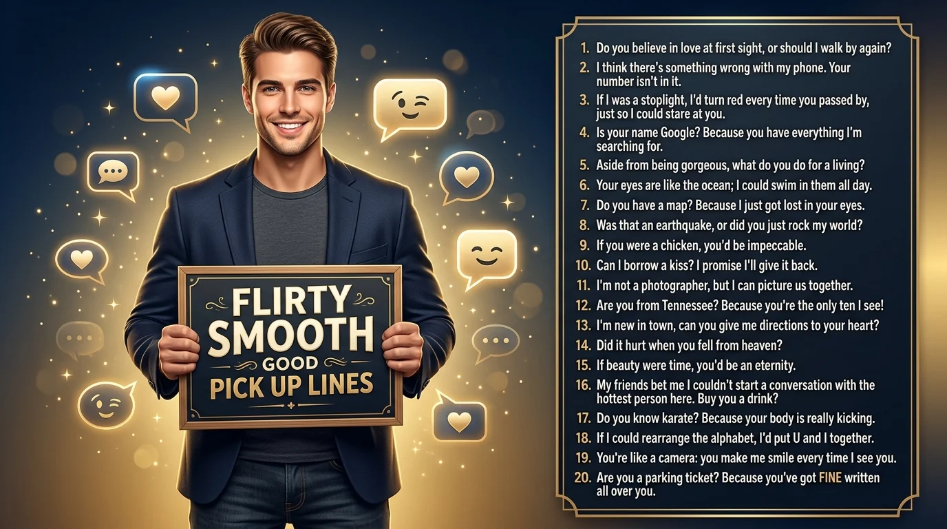 Flirty Smooth Good Pick Up Lines