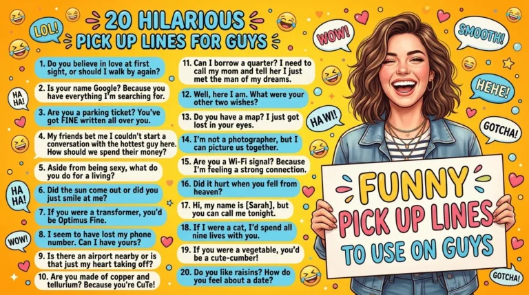 Funny Pick Up Lines to Use on Guys