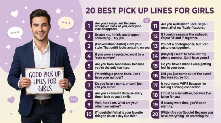 Good Pick Up Lines for Girls