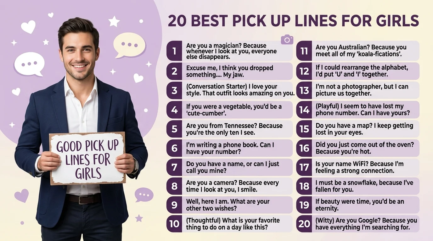 Good Pick Up Lines for Girls