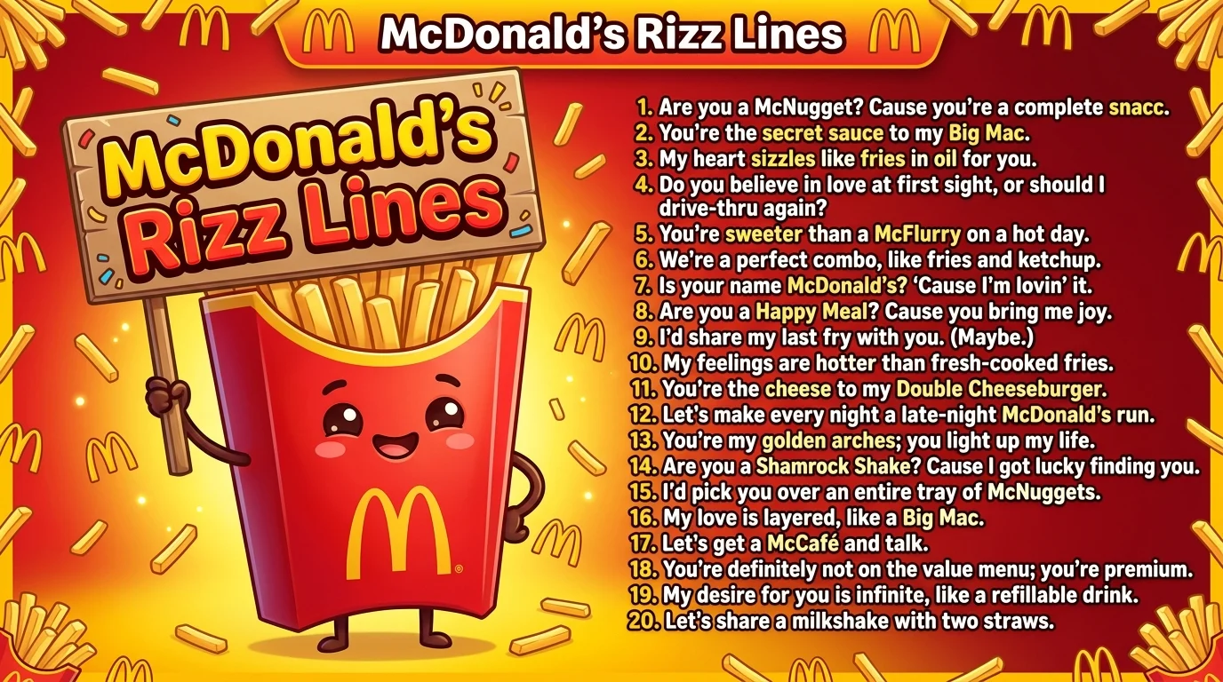 McDonalds Rizz Lines