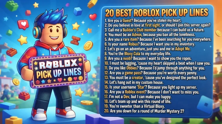 Roblox Pick Up Lines