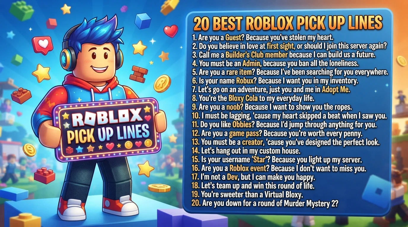 Roblox Pick Up Lines
