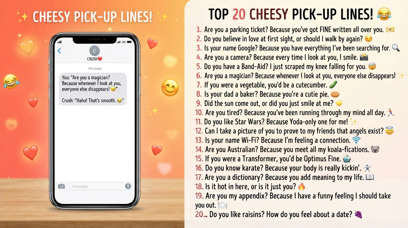 cheesey pick up lines