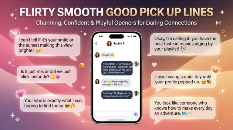 flirty smooth good pick up lines
