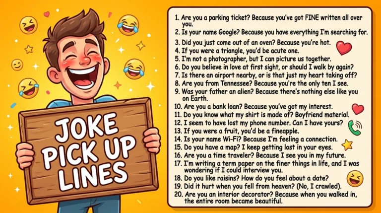 joke pick up lines