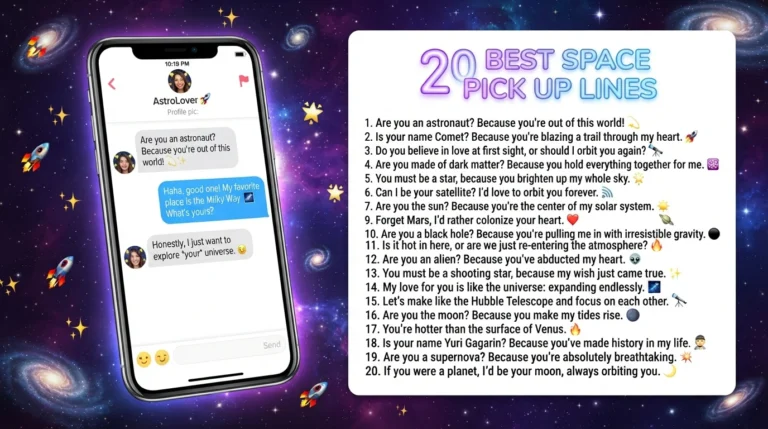 space pick up lines