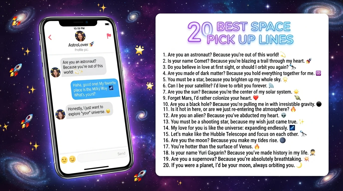 space pick up lines