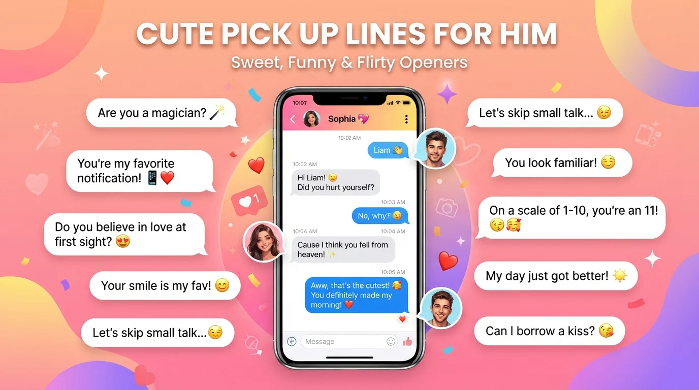 cute pick up lines for him