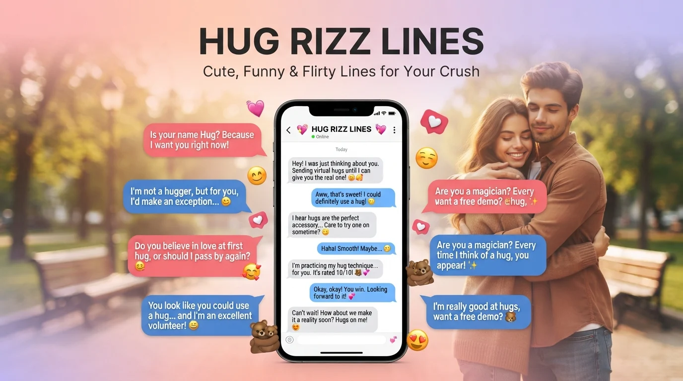 hug rizz lines