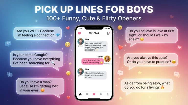 pick up lines for boys