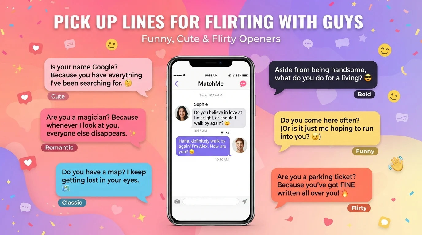 pick up lines for flirting with guys