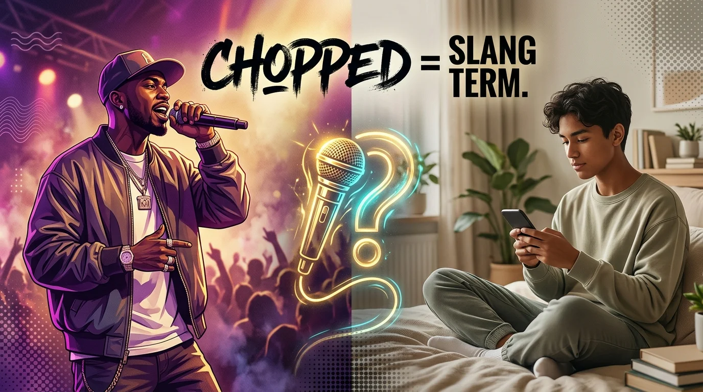 chopped meaning slang
